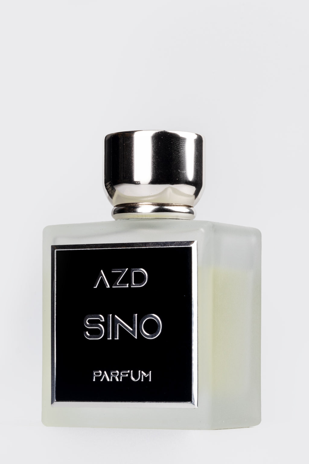AZD Sino perfume bottle on a white background