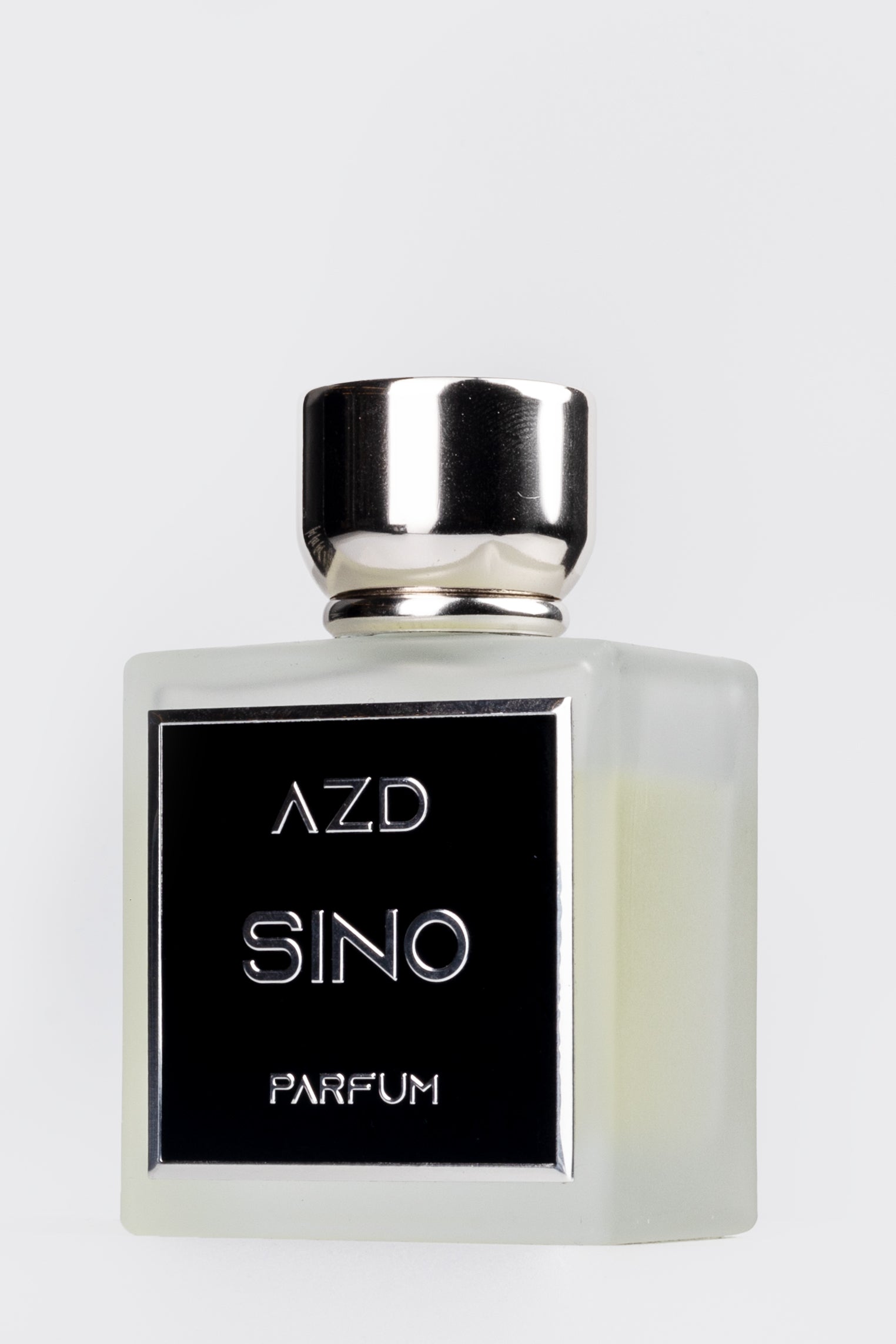 AZD Sino perfume bottle on a white background