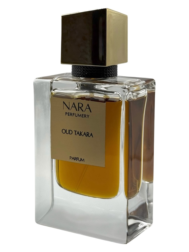 Nara Perfumery Oud Takara perfume bottle on a white background